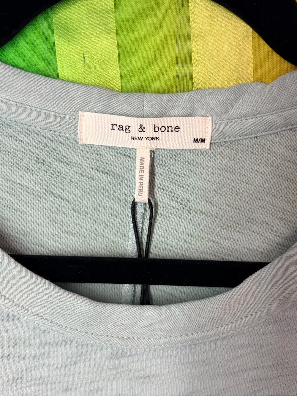 rag & bone light blue slub crewneck tee - 38 - Picture 3 of 9